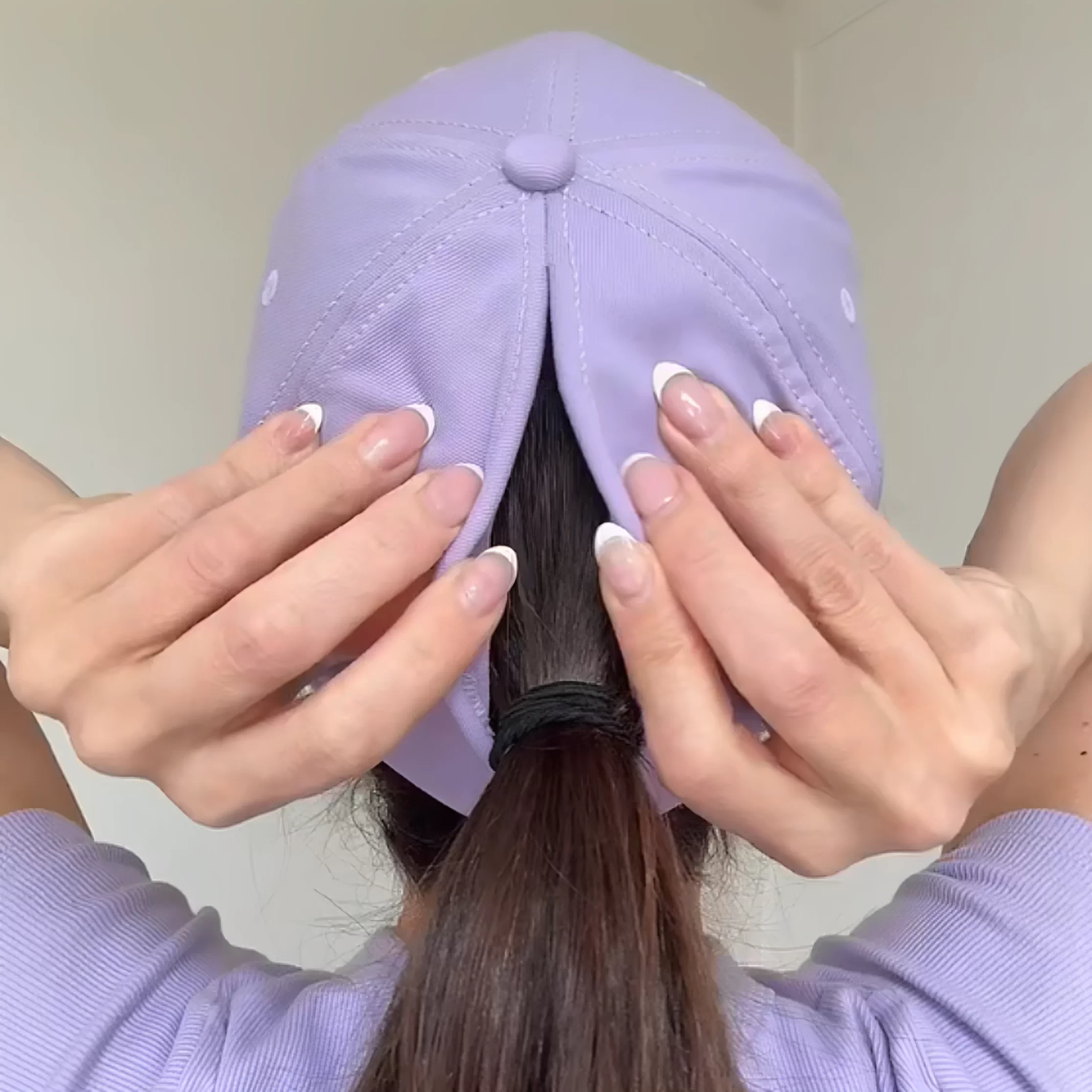 磁吸棒球帽女士专用马尾帽高低