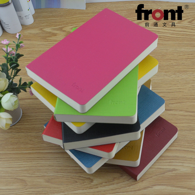 FRONT/前通皮面笔记本文具 学生加厚记事本 A6 日记本 小号本子