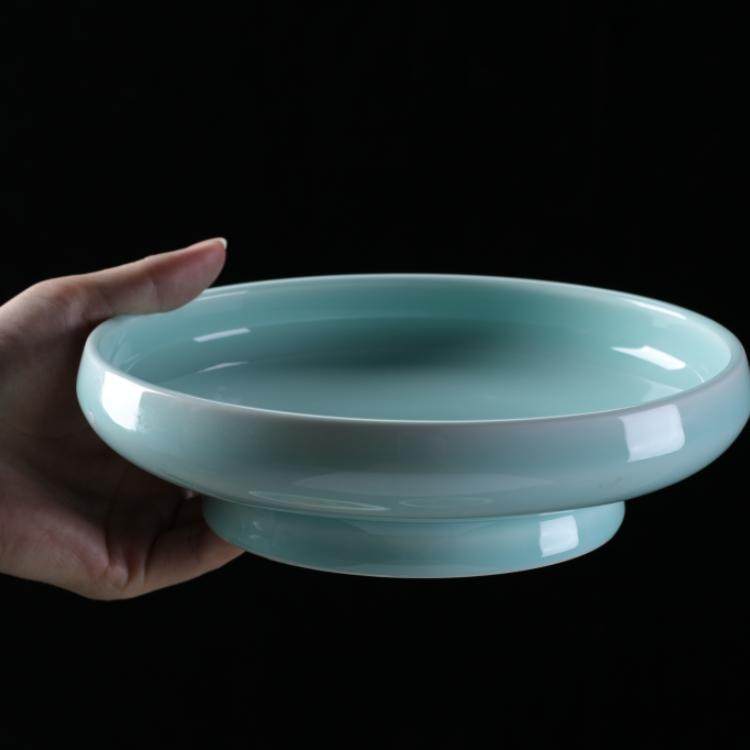 高脚汤盘盘子陶瓷菜盘家用坚果盘餐盘圆盘酒店饭店商用釉下彩餐具,餐饮具,酒店餐具,淘宝优惠券,粉丝福利购,淘宝优惠卷