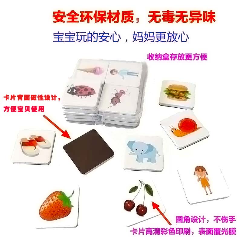 宫格记忆板全脑开发教具右脑专注力训练照相磁性宫格板瞬间记忆卡图片