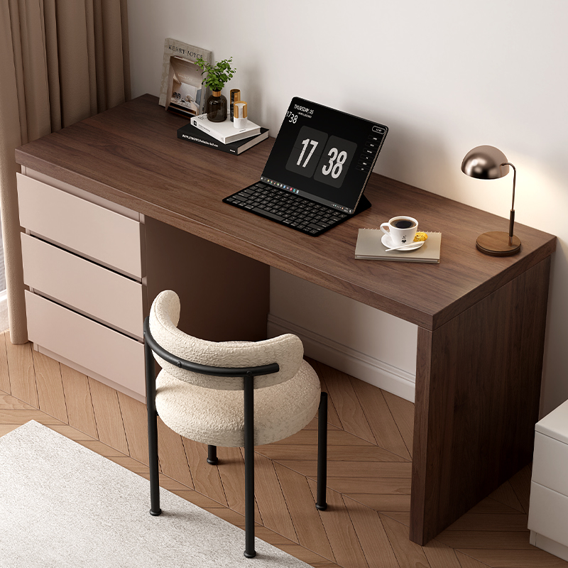 可伸缩实木电脑桌书桌