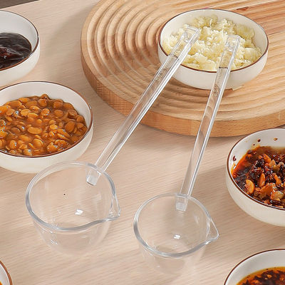 透明塑料长柄酱料勺汤勺
