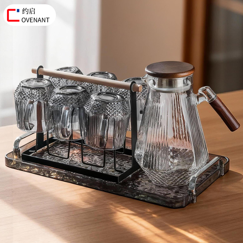 玻璃杯高颜值家用客厅待客水具套装大容量轻奢高颜值酒杯喝水茶杯