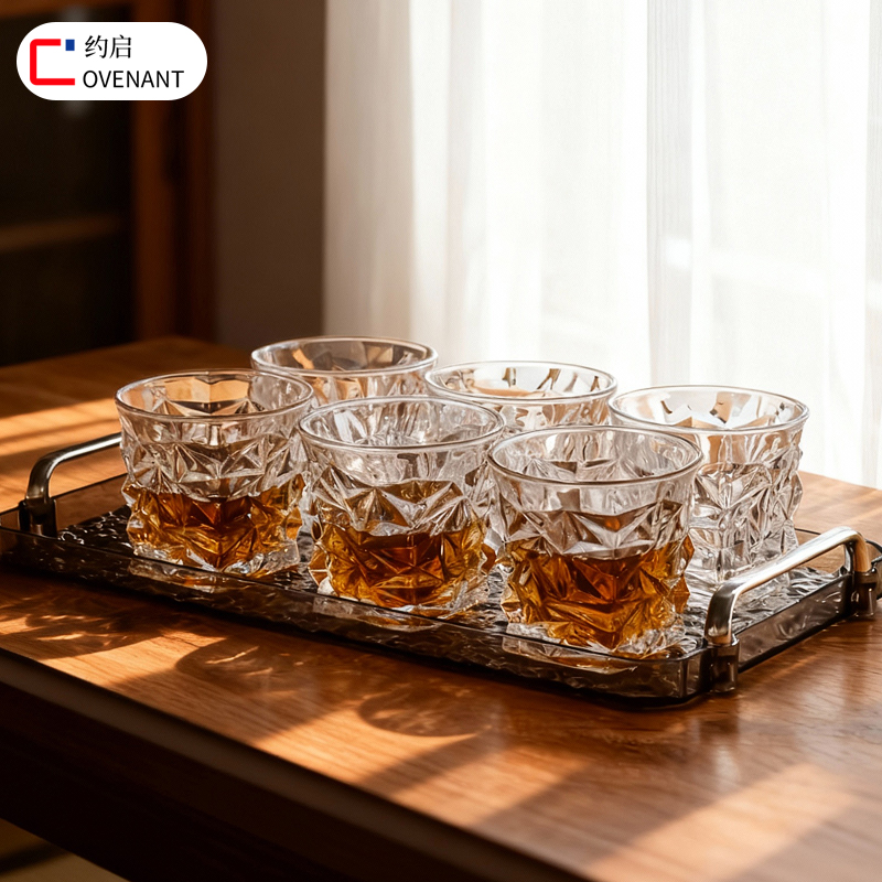 威士忌酒杯家用高级感鸡尾洋酒杯子喝白兰地玻璃家用啤酒红酒酒具