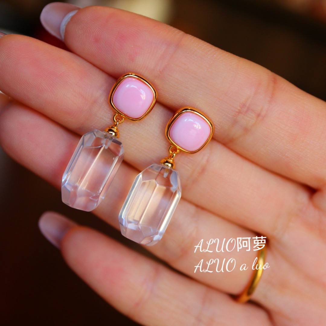 天然白水晶冰糖耳环女王贝搭配晶莹剔透通体s925银镀金镶嵌原创女,饰品/流行首饰/时尚饰品新,其它首饰,淘宝优惠券,粉丝福利购,淘宝优惠卷