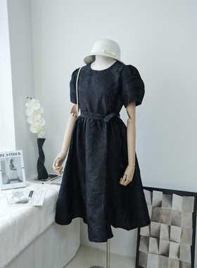 【现货】高定宴会小礼服轻奢精美刺绣提花小香风连衣裙夏款A71085