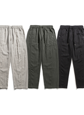 2026 S/S   款号A0803-P110   亚麻莱塞尔棉混纺垂感结构直筒裤