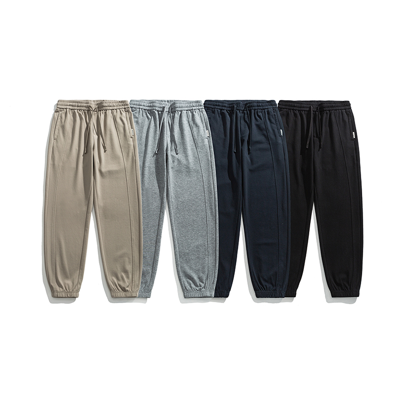 2025春季  款号F8001-P85  四色束脚牛奶丝立体剪裁运动裤潮