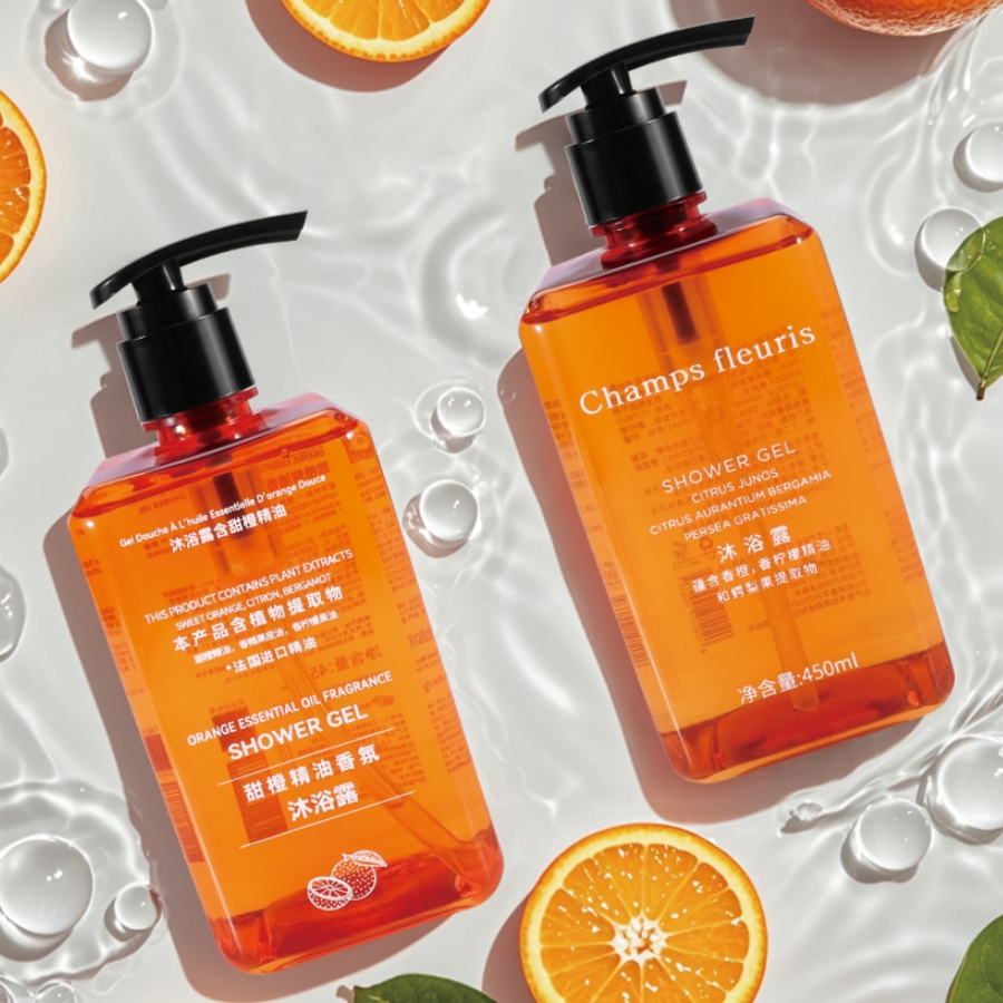 桔子酒店Champs fleuris香凡罗蒂香橙精油沐浴露沐浴乳液450ml