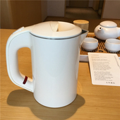 全季 家用办公旅行便携迷你小烧水壶双层304不锈钢 酒店电热水壶