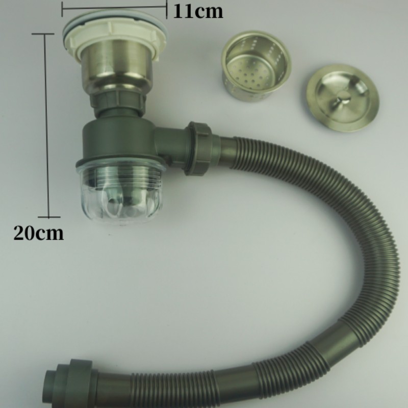 排水管单盆下水管厨房单槽水池管