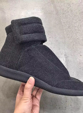 马丁靴高帮休闲鞋牛皮MMM男鞋青年荷兰GAT德训鞋橡胶耐磨魔术贴