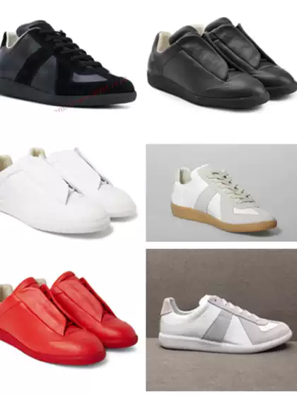 European and American Style Patchwork Gat German Training Shoes Low-Top Men's Shoes Oem Mmm Genuine Leather Dual-Color Sports Casual Shoes