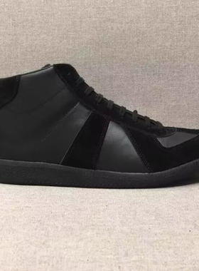 新款马丁靴高帮休闲鞋牛皮MMM男鞋GAT德训鞋外贸大码双拼橡胶