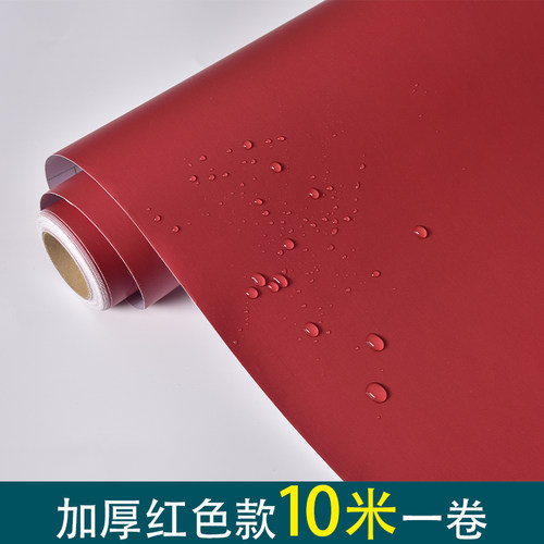 红色喜庆墙纸自粘装饰家具贴纸