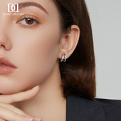 双层圆圈耳环女气质冷淡风高级感耳钉耳扣2025年新款 素圈银针耳饰