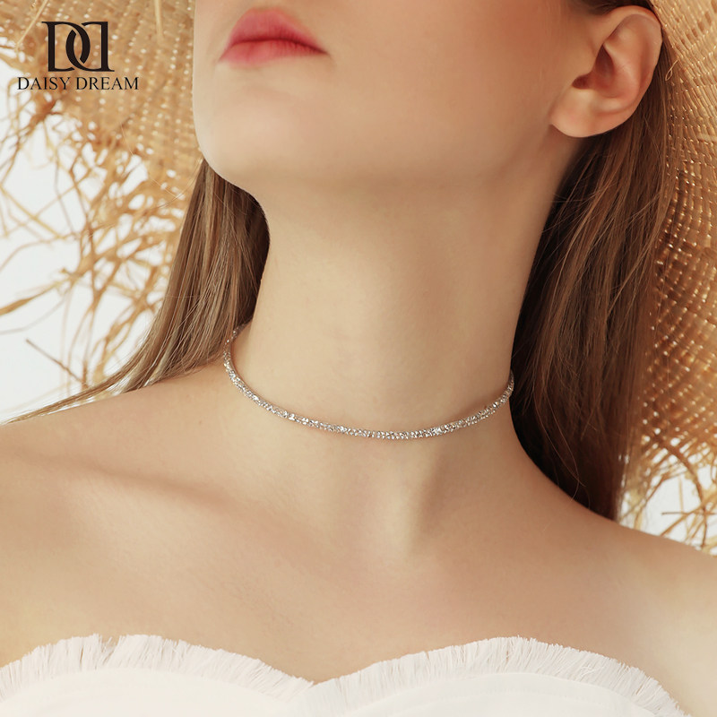 韩国项圈choker项链女潮网红短款锁骨链简约脖子饰品项圈颈带颈链|msdalam kategori Aksesori/Barang Kemas Fesyen, kalung - dari Buy2taobao.com untuk memberikan perkhidmatan ejen Taobao profesional membeli