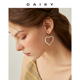 心形耳饰 潮耳坠网红气质长款 适合圆脸 珍珠爱心耳环女2026年新款