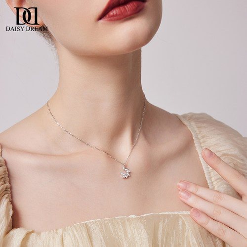 999纯银钻石麦穗项链小众轻奢