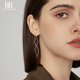 925纯银波浪耳线女简约气质流苏耳环ins冷淡风耳钉耳坠显脸瘦耳饰
