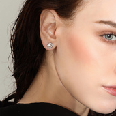 韩国气质珍珠耳钉女999纯银针耳环小巧简约网红百搭2026新款 耳饰