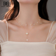 双层山茶花珍珠项链女轻奢小众设计感锁骨链气质高级感颈链配饰品