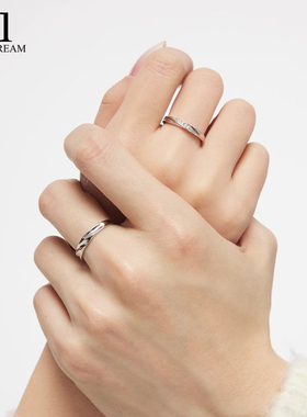 999纯银情侣对戒莫比乌斯环