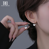 925纯银针贝壳爱心耳环女轻奢小众高级感耳钉养耳洞耳圈流苏耳饰