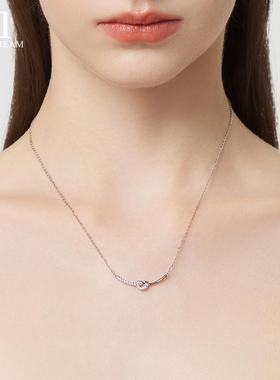 999纯银微笑绳结项链女