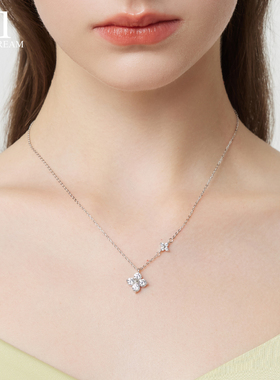 999纯银双生四叶草项链