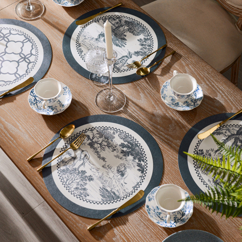 PVC餐垫防水防油隔热垫圆形桌垫