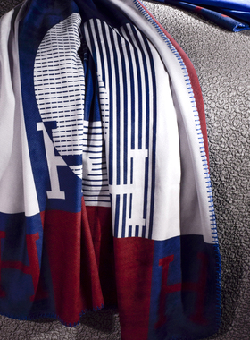 橙色印花骏马毛毯单双人轻奢休闲毯子锦狐绒盖被秋冬春秋盖被包邮