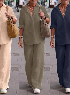 S-5XL fashion women 2set suit ladies tops pants 休闲两件套装