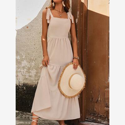 summer women dresses casual ladies skirt露背吊带欧美风连衣裙