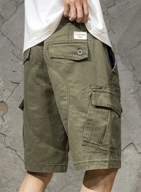 Baggy Summer Cargo Shorts For Men Short Pants Pocket Black