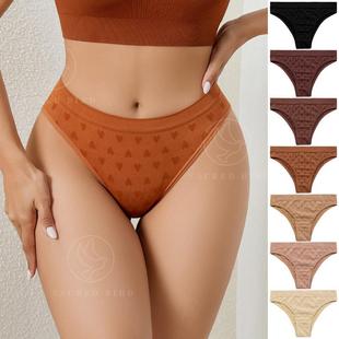 低腰轻薄速干女士三角裤 纯棉裆透气少女内裤 印花跨境大码 个性