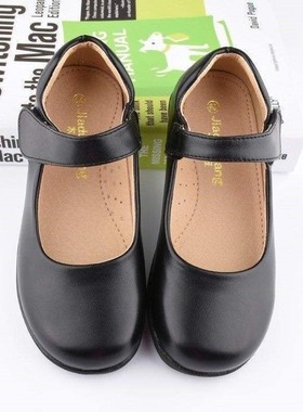 Girls little black shoes single shoes children's school unif