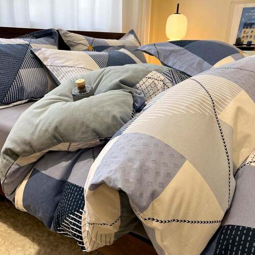 4pc 100% Cotton Bedding Set Duvet Quilt Cover BedSheet Sets