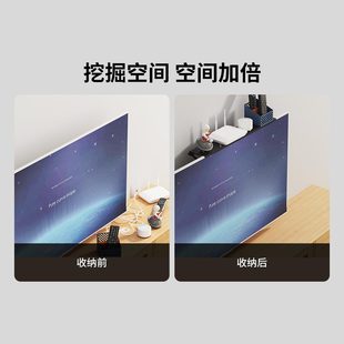 纳谷 电视机后背置物架机顶盒路由器收纳架神器壁挂wifi架免打孔