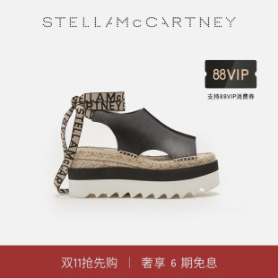 泡沫锯齿边露趾厚底麻底鞋 McCartney春季 Stella 凉鞋 GAIA