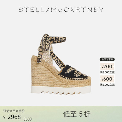 StellaMcCartney坡跟草编鞋