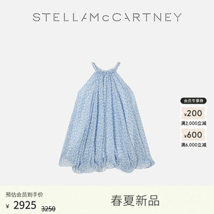 McCartney2026夏季 Stella 儿童 细格纹连衣裙 童装 浅蓝色 新品