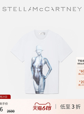 [低至3折]Stella McCartney + 空山基春季廓形短袖圆领T恤