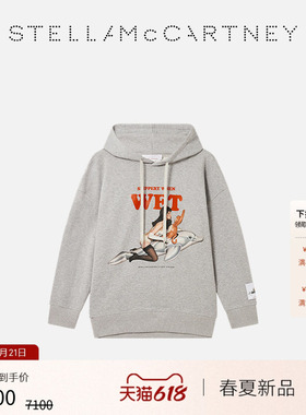 Stella McCartney2026早春新品 JEFF KOONS联名印花连帽直筒卫衣