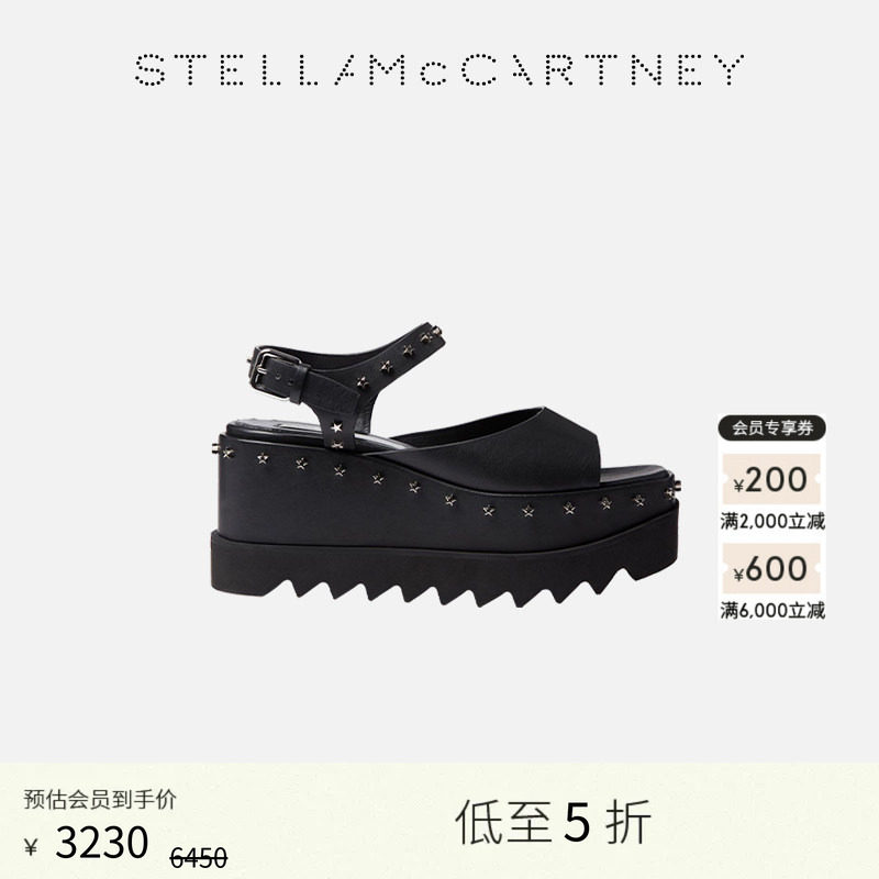 [低至5折]ELYSE  Stella McCartney露趾厚底鞋女士松糕底凉鞋