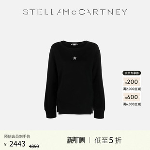 McCartney秋季 Stella 珍珠迷你女士黑色圆领开叉卫衣 低至5折