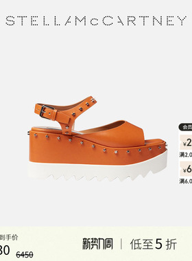 [低至5折]ELYSE  Stella McCartney焦橙色松糕鞋女士厚底凉鞋