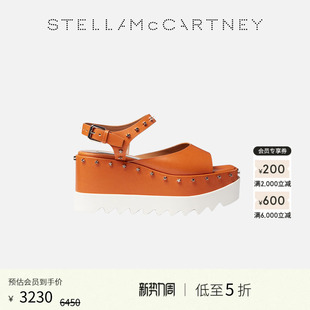 McCartney焦橙色松糕鞋 Stella ELYSE 女士厚底凉鞋 低至5折