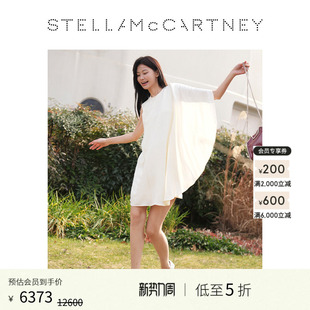 单袖 McCartney春季 Stella 褶裥裙摆迷你连衣裙 低至5折