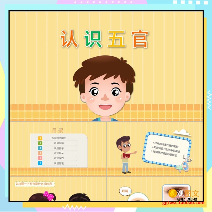 幼儿园教师大中小班健康《认识五官》ppt课件五官的结构图及认识